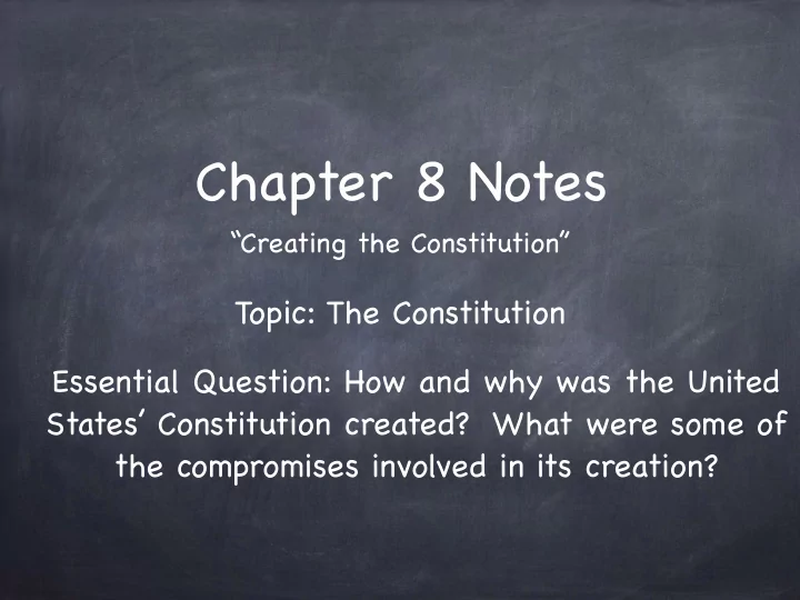 chapter 8 notes