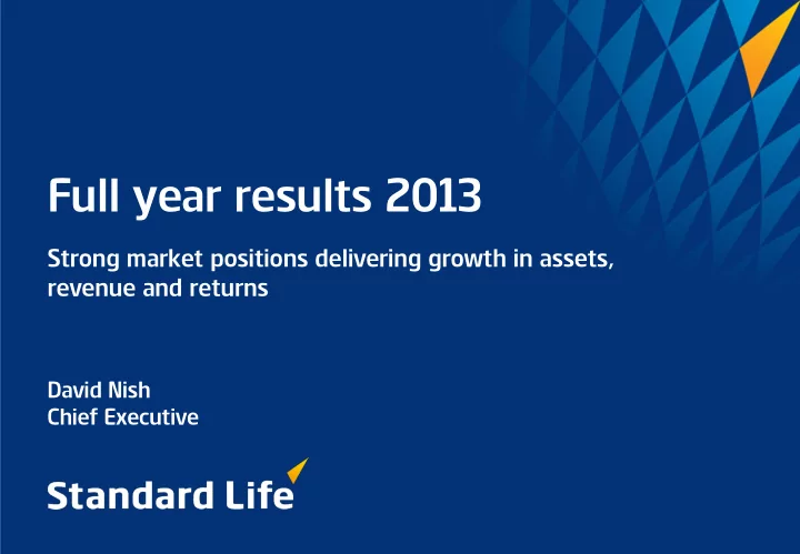 full year results 2013