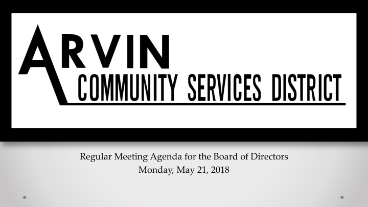 regular meeting agenda for the board of directors