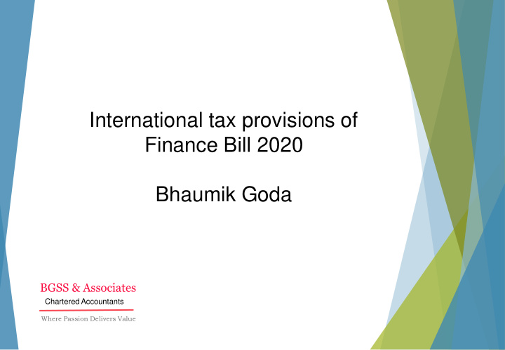 international tax provisions of finance bill 2020