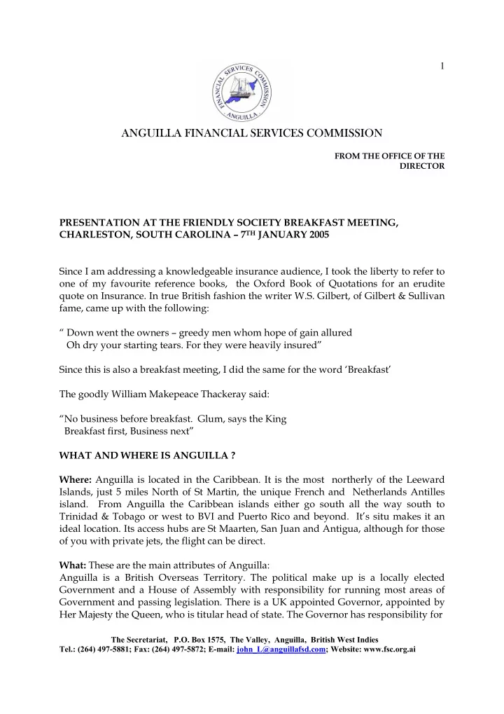 anguilla financia anguilla fin ncial s l services