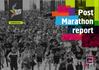 Post  Marathon  report  13,506  General participant information  13,506 people  people  Total