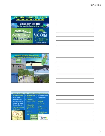 31/05/2016  A  A C C  C C E S S  S S I N  N G  G  F A  F A C I  C I L I T  L I T I E  I E S  S   S