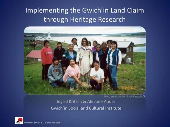 through Heritage Research  Photo credit: Gilad (Gadi) Katz, GSCI  Ingrid Kritsch &amp; Alestine