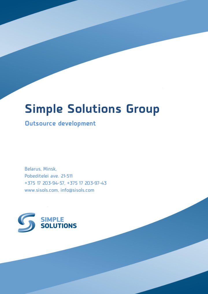 head office of simple solutions is located in belarus in