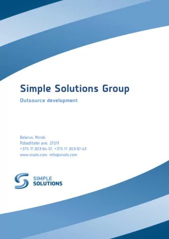 Head office of &quot;Simple Solutions&quot; is located in Belarus in Minsk . The company operates