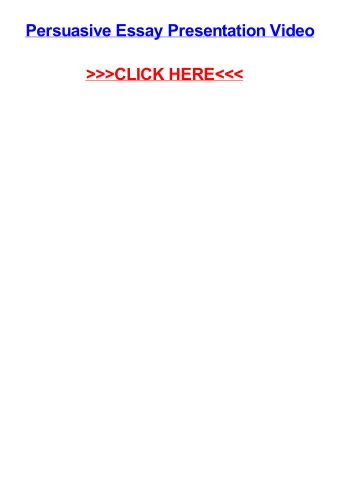 &gt;&gt;&gt;CLICK HERE&lt;&lt;&lt;  Persuasive essay presentation video State of South Carolina