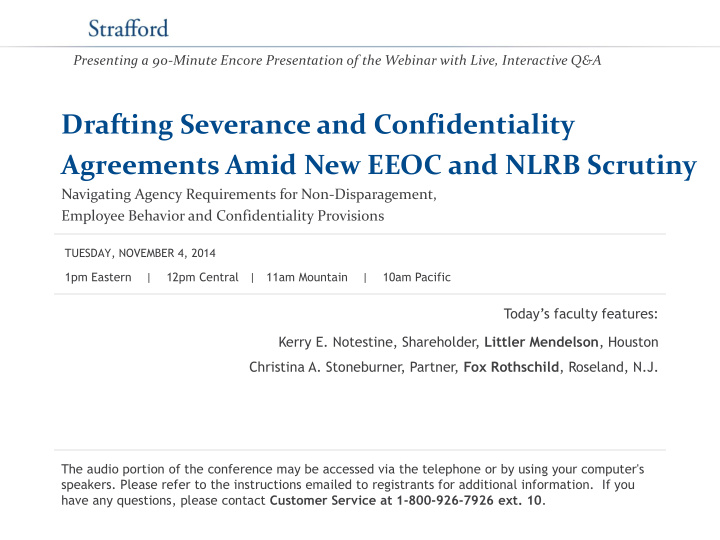 drafting severance and confidentiality agreements amid