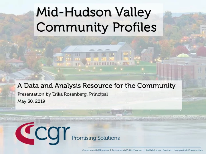 mid mid hu huds dson valley y com ommunit nity profiles