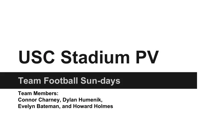 usc stadium pv