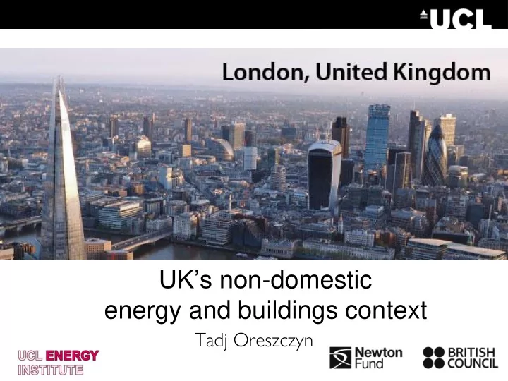 energy and buildings context