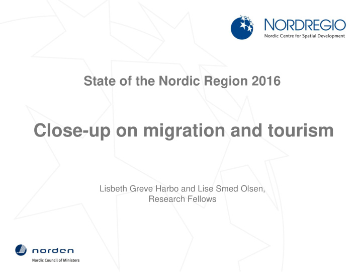 close up on migration and tourism