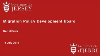 Migration Policy Development Board  Neil Stocks  11 July 2019  MPDB timetable Today  agree scope