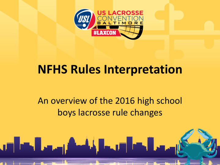 nfhs rules interpretation