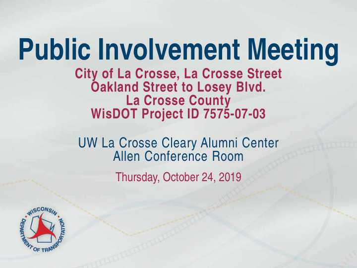 public involvement meeting