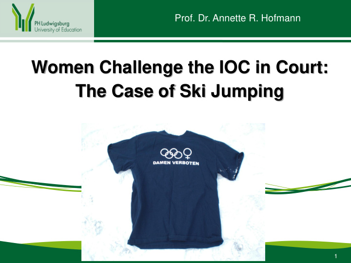 women challenge the ioc in court the case of ski jumping