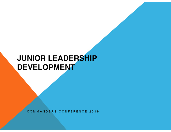 junior leadership development