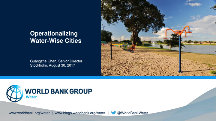 operationalizing water wise cities