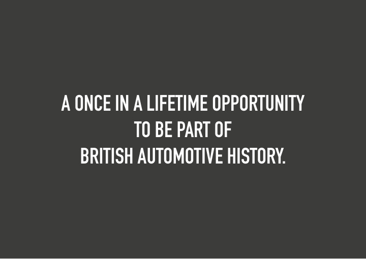 a once in a lifetime opportunity to be part of british