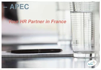 APEC Your HR Partner in France  15/07/20  1   Modifiez pied de page dans &gt; Affichage