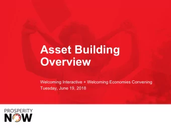 Asset Building  Overview  Welcoming Interactive + Welcoming Economies Convening  Tuesday, June 19,
