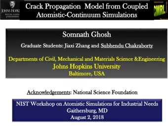 Crac  ack  k Pr  Propagati  opagation  on Model  odel from  om Cou  oupled  pled  Atom  omis  istic