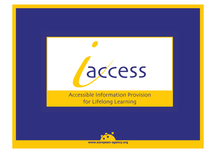 i access accessible information provision for lifelong