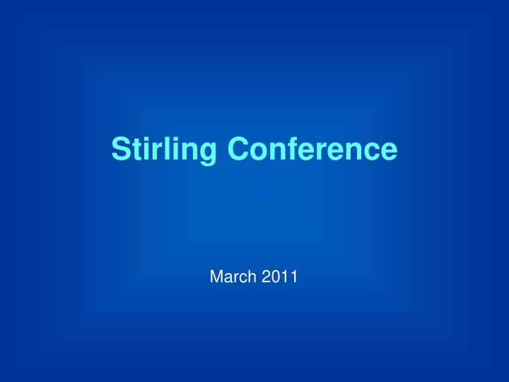stirling conference