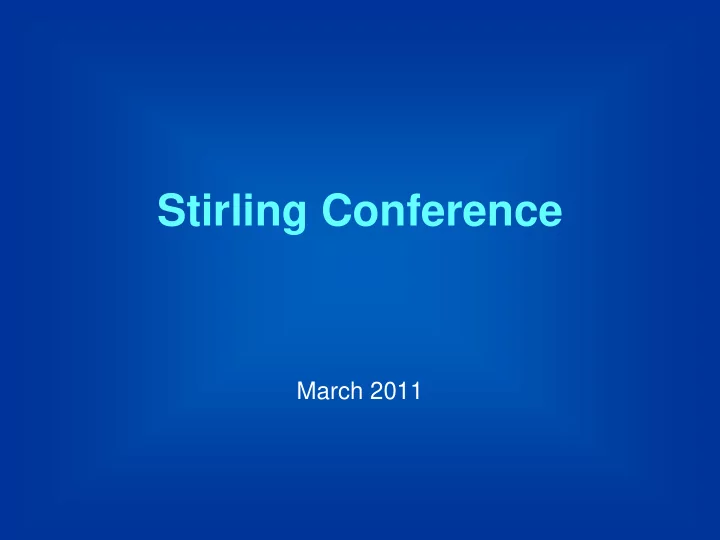 stirling conference