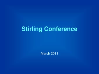 Stirling Conference  March 2011  The effect of parental  involvement on childrens  learning and