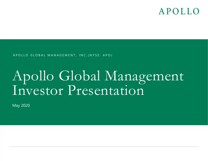 apollo global management