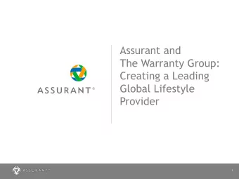 Creating a Leading  Global Lifestyle  Provider  1  Safe Harbor Statement  Some of the statements