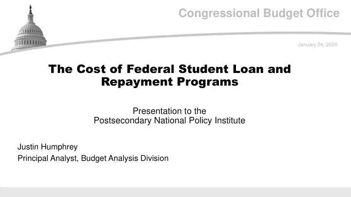 congressional budget office