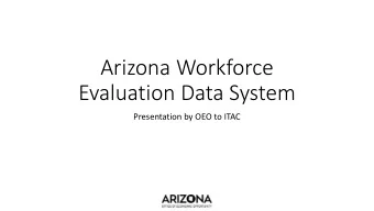 Evaluation Data System  Presentation by OEO to ITAC  Project Background  Project Description