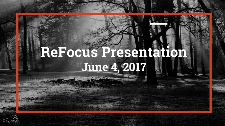 refocus presentation