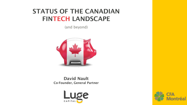 status of the canadian fintech landscape