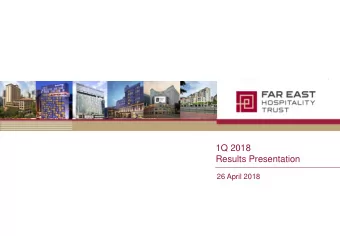 Cover  1Q 2018  Results Presentation  26 April 2018  Important Notice  Information contained in