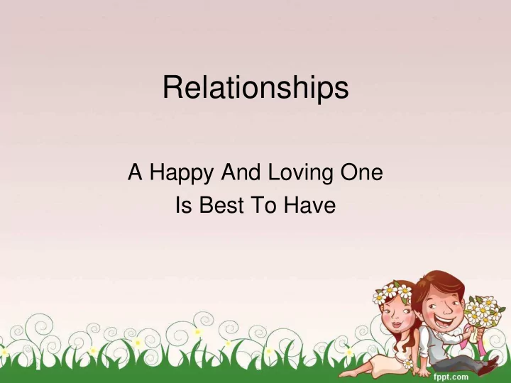 relationships
