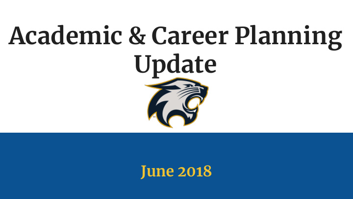 academic career planning update