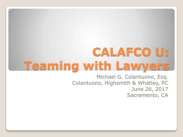 calafco u