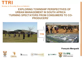 T  T  R  I  TT  TR  RI  I  T  T  ra ining  fo r T  o wnship  Re ne w a l Initia tive  EXPLORING