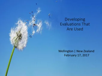 Evaluations That  Are Used  Wellington | New Zealand  February 17, 2017  9540-145 Street  Edmonton,