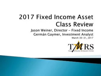 Executive Summary  I.  Performance &amp; Implementation Review  II.  Fixed Income Market Update