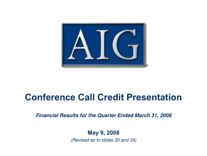 conference call credit presentation