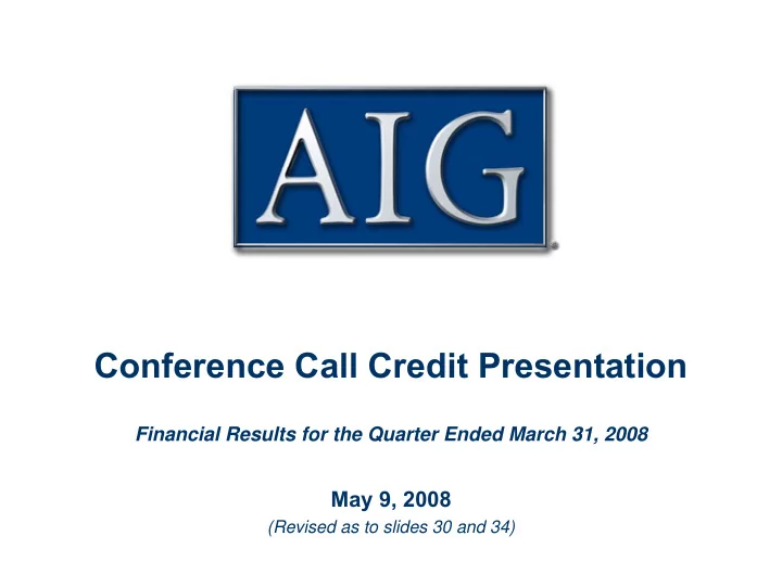 conference call credit presentation