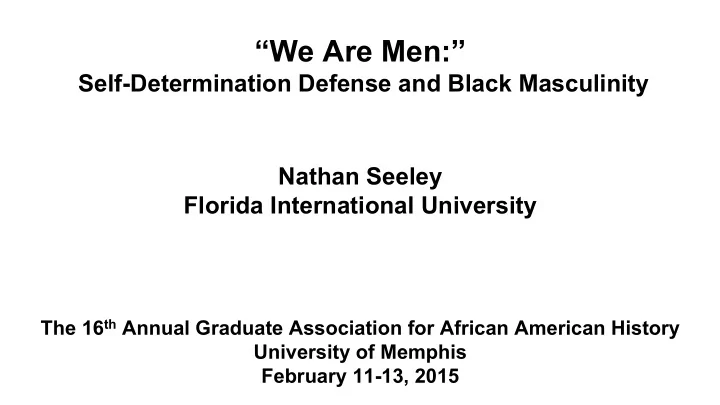 we are men