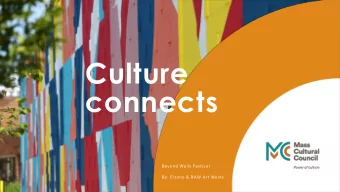 Culture  connects  Beyond Walls Festival  By: Eltono &amp; RAW Art Works  Mass Cultural Council