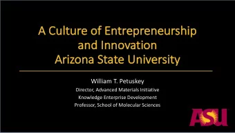 A  A Cu  Cultu  ture  e of  of En  Entr  trep  epren  eneu  eursh  ship  and Inno  and  Innovatio