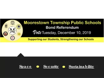 Moorestown Township Public Schools  Bond Referendum  't'oteTuesday, December 10, 2019  Supporting