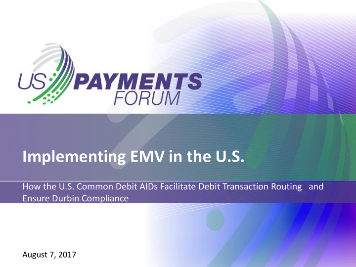 implementing emv in the u s